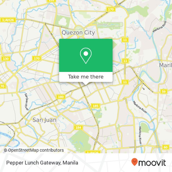 Pepper Lunch Gateway, Gen. M. Malvar Ave Socorro, Quezon City map