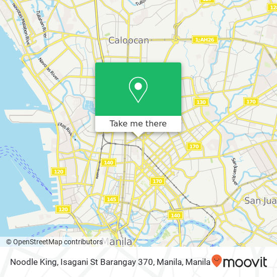 Noodle King, Isagani St Barangay 370, Manila map