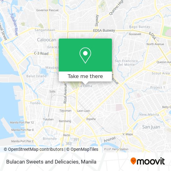 Bulacan Sweets and Delicacies map