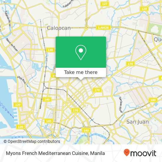Myons French Mediterranean Cuisine, Mayon Ave Lourdes, Quezon City map