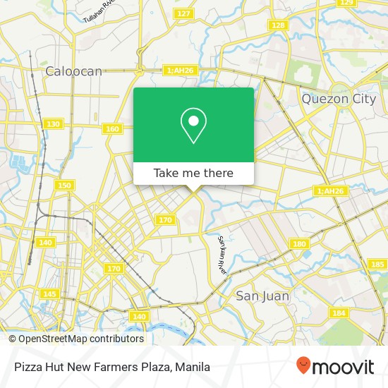 Pizza Hut New Farmers Plaza, G. Araneta Ave Santo Domingo, Quezon City map