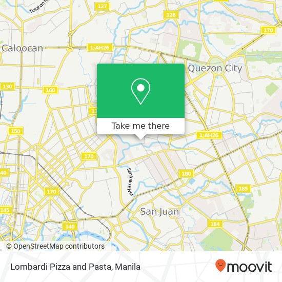 Lombardi Pizza and Pasta, Magnolia Roxas, Quezon City map