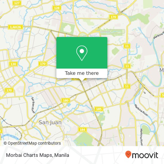 Morbai Charts Maps, EDSA E. Rodriguez, Quezon City map