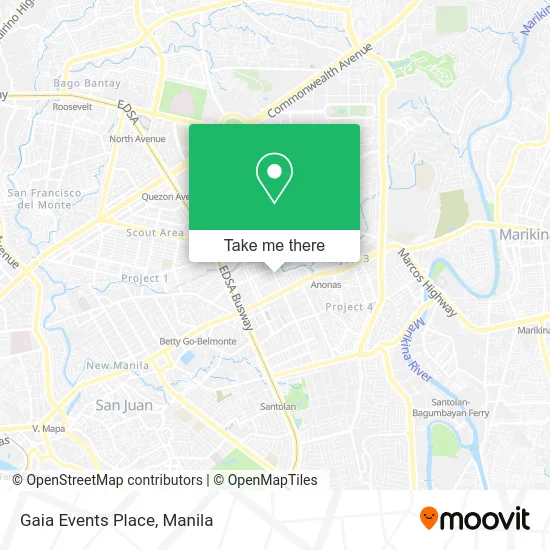 Gaia Events Place map