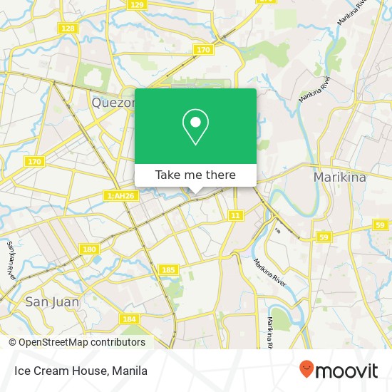 Ice Cream House, Molave Quirino 3-A, Quezon City map