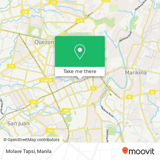 Molave Tapsi, Molave Duyan-Duyan, Quezon City map