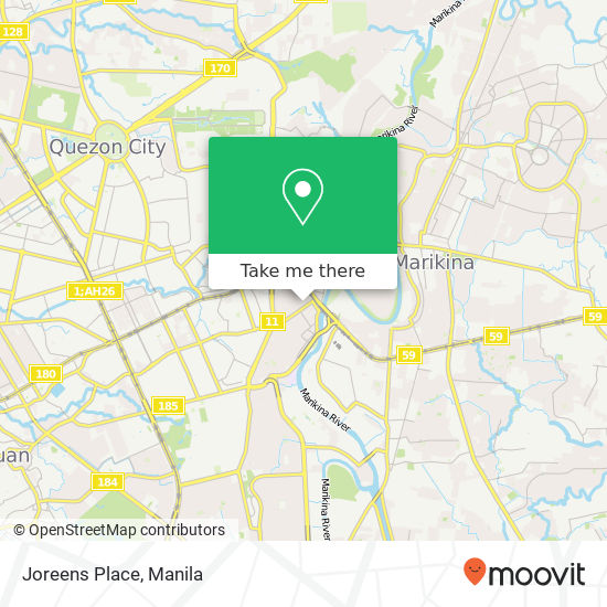 Joreens Place, Justicce Tuazon Industrial Valley, Marikina map
