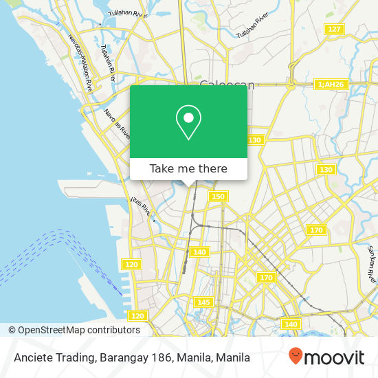 Anciete Trading, Barangay 186, Manila map