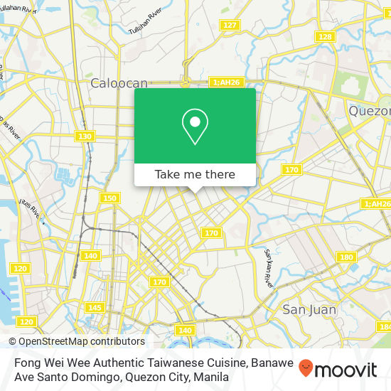 Fong Wei Wee Authentic Taiwanese Cuisine, Banawe Ave Santo Domingo, Quezon City map