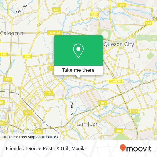 Friends at Roces Resto & Grill, Don A. Roces Ave Paligsahan, Quezon City map