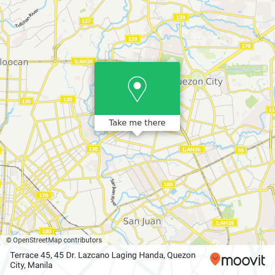 Terrace 45, 45 Dr. Lazcano Laging Handa, Quezon City map