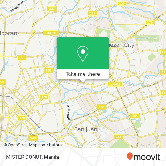 MISTER DONUT, Don A. Roces Ave Obrero, Quezon City map