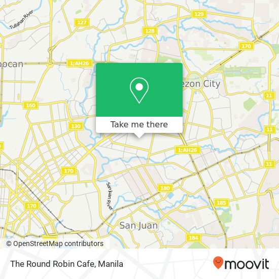The Round Robin Cafe, Sct. Tobias Laging Handa, Quezon City map