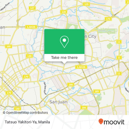Tatsuo Yakitori-Ya, Tomas Morato Ave Sacred Heart, Quezon City map