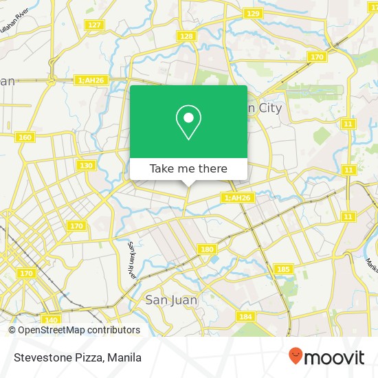 Stevestone Pizza, Tomas Morato Ave Sacred Heart, Quezon City map