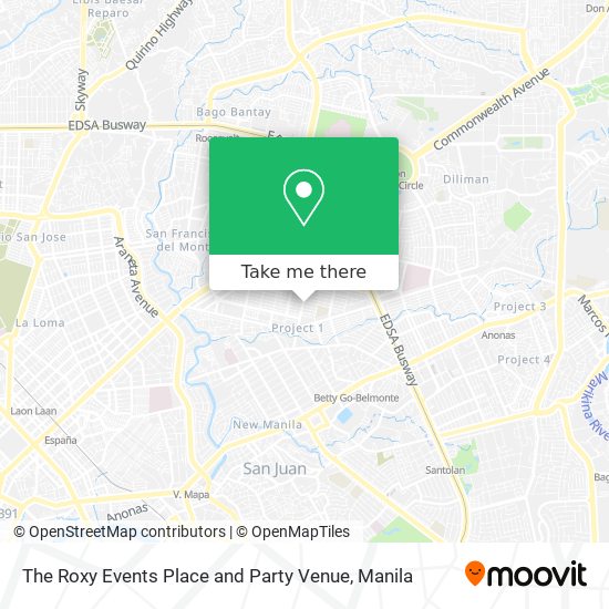 The Roxy Events Place and Party Venue map