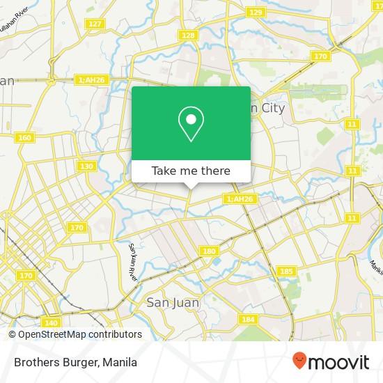 Brothers Burger, Tomas Morato Ave Sacred Heart, Quezon City map