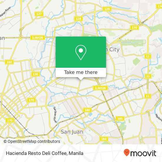 Hacienda Resto Deli Coffee, Tomas Morato Ave Sacred Heart, Quezon City map
