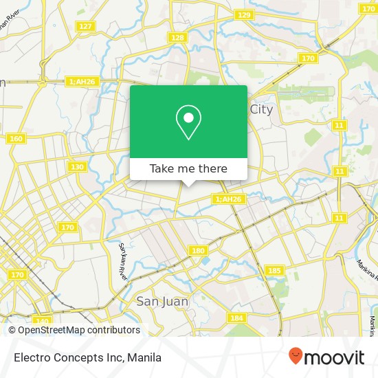 Electro Concepts Inc, Sct. Gandia Sacred Heart, Quezon City map