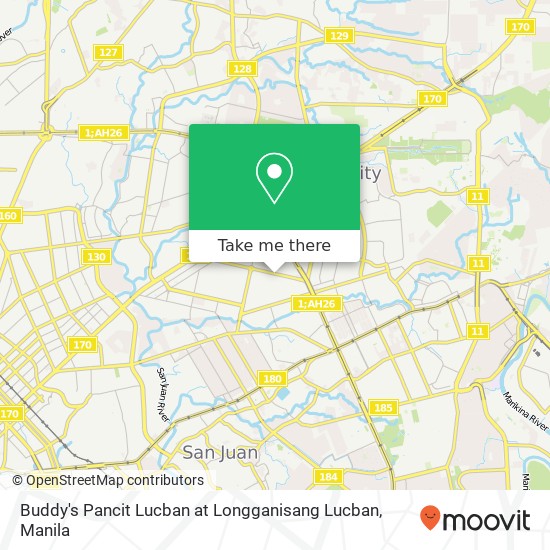 Buddy's Pancit Lucban at Longganisang Lucban, Sct. Ybardolaza Sacred Heart, Quezon City map