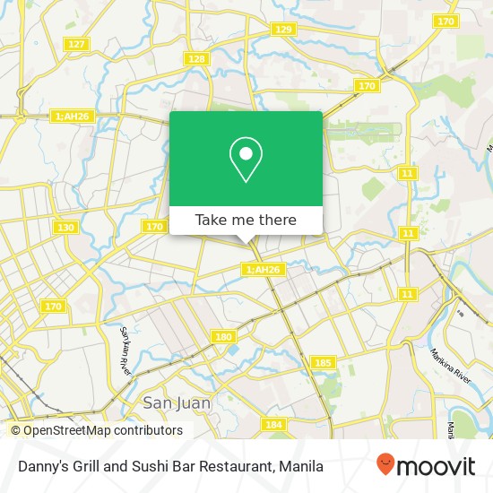 Danny's Grill and Sushi Bar Restaurant, South Ave South Triangle, Quezon City map