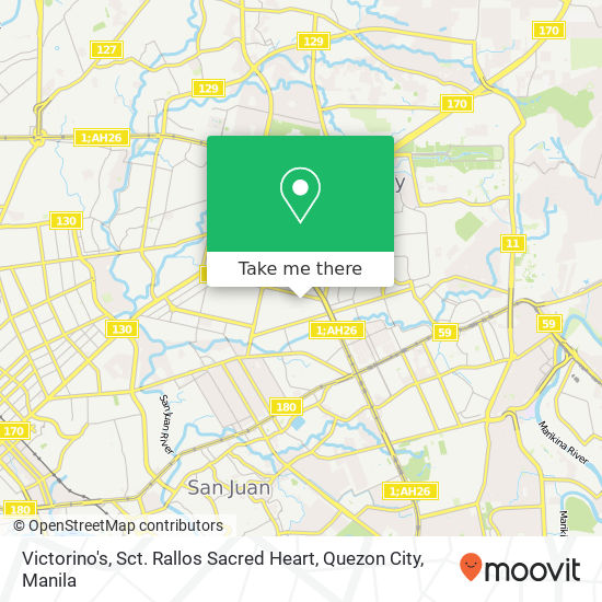 Victorino's, Sct. Rallos Sacred Heart, Quezon City map