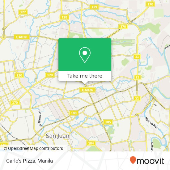 Carlo's Pizza, EDSA Sacred Heart, Quezon City map