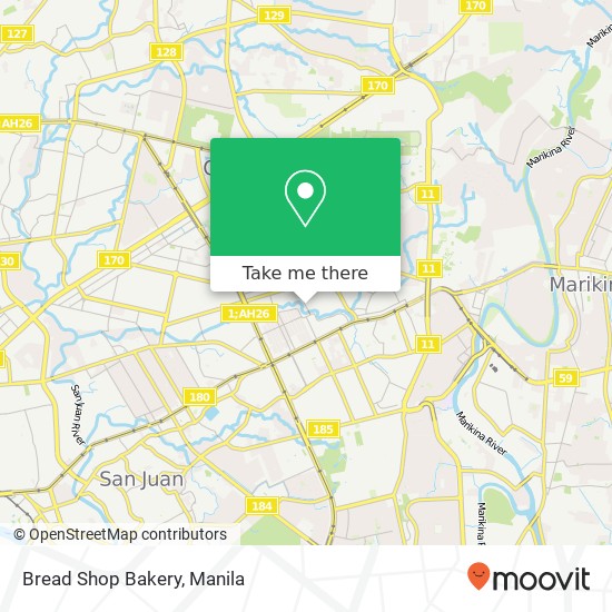 Bread Shop Bakery, K-J East Kamias, Quezon City map