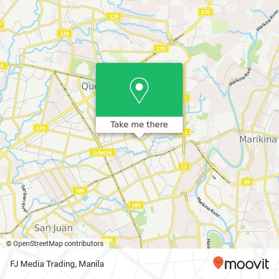 FJ Media Trading, Anonas East Kamias, Quezon City map