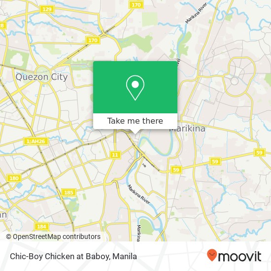 Chic-Boy Chicken at Baboy, Mahogany Barangka, Marikina map