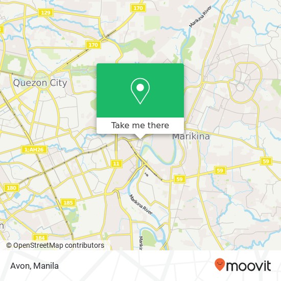 Avon, Acacia Barangka, Marikina map