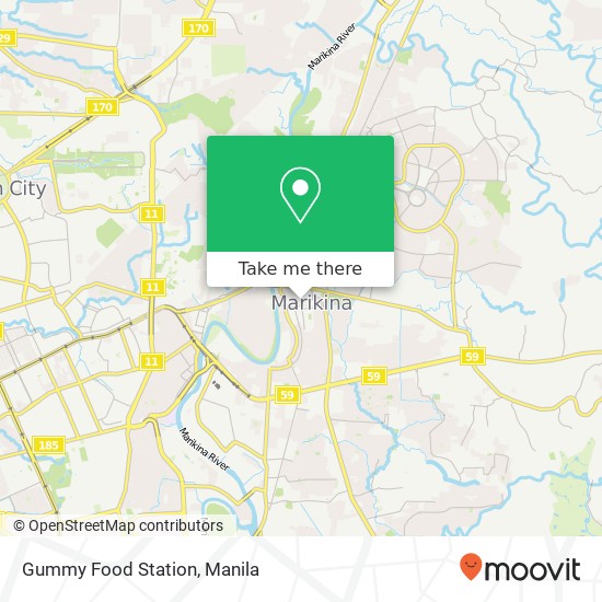 Gummy Food Station, Shoe Ave Santa Elena Pob., Marikina map