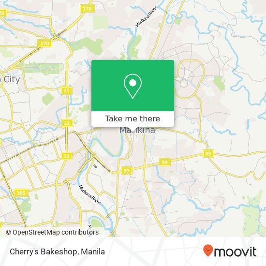 Cherry's Bakeshop, Shoe Ave Santa Elena Pob., Marikina map