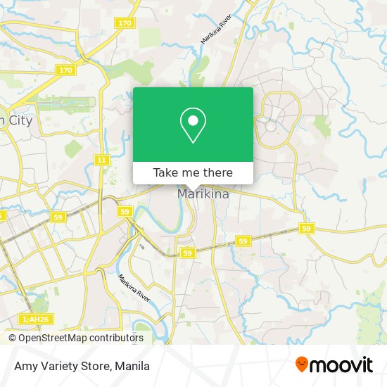 Amy Variety Store map