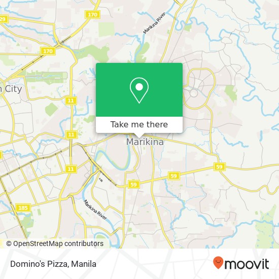 Domino's Pizza, Shoe Ave Santa Elena Pob., Marikina map