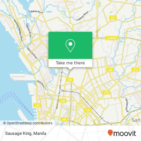 Sausage King, Rizal Avenue Ext Barangay 189, Manila map