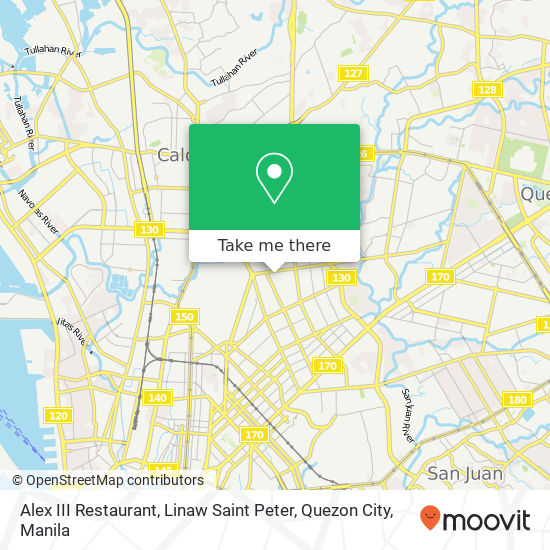 Alex III Restaurant, Linaw Saint Peter, Quezon City map