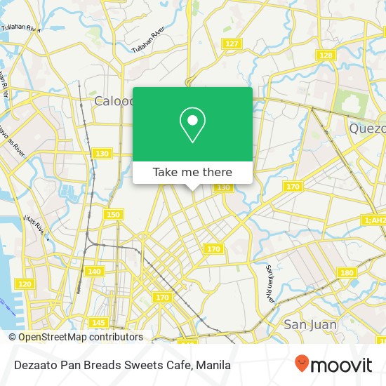 Dezaato Pan Breads Sweets Cafe, Banawe Ave Sienna, Quezon City map