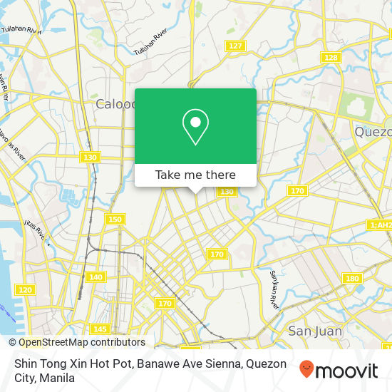 Shin Tong Xin Hot Pot, Banawe Ave Sienna, Quezon City map