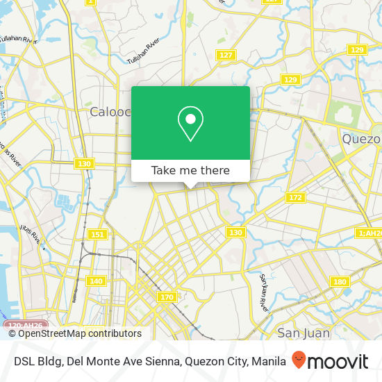 DSL Bldg, Del Monte Ave Sienna, Quezon City map