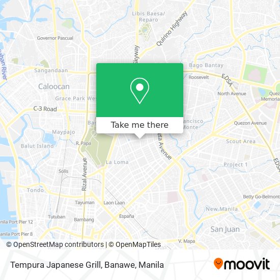 Tempura Japanese Grill, Banawe map