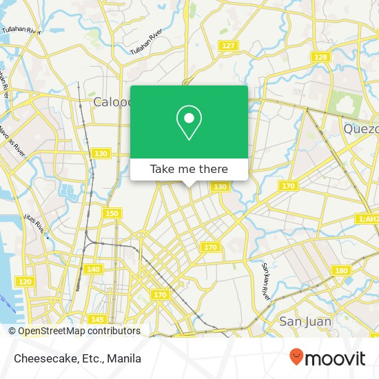 Cheesecake, Etc., Banawe Ave Sienna, Quezon City map