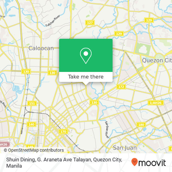 Shuin Dining, G. Araneta Ave Talayan, Quezon City map
