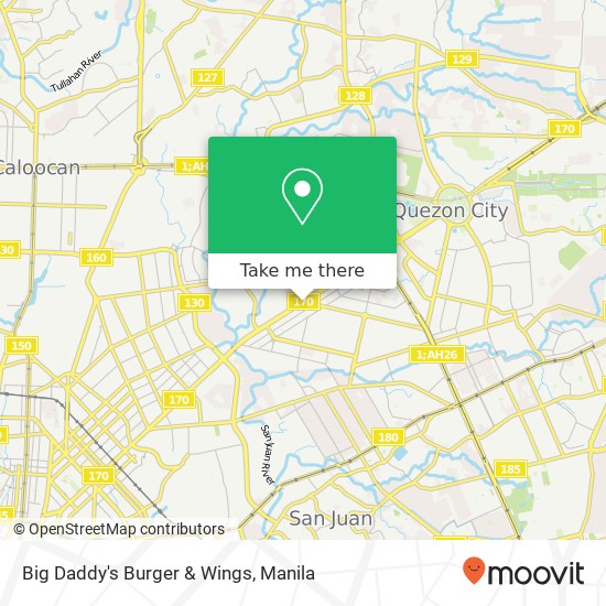 Big Daddy's Burger & Wings, Quezon Ave Paligsahan, Quezon City map