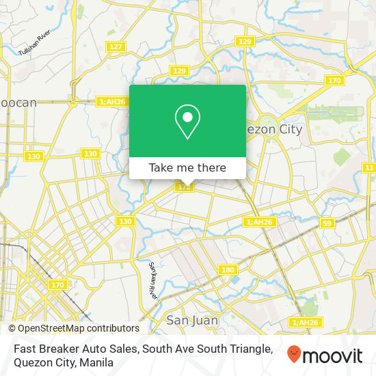 Fast Breaker Auto Sales, South Ave South Triangle, Quezon City map