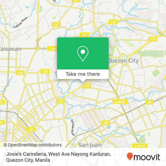 Josie's Carinderia, West Ave Nayong Kanluran, Quezon City map