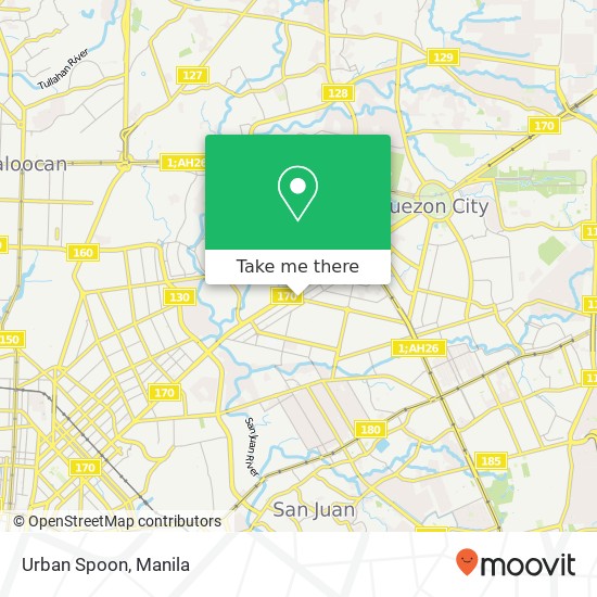 Urban Spoon, South Ave Paligsahan, Quezon City map