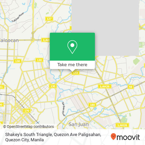 Shakey's South Triangle, Quezon Ave Paligsahan, Quezon City map