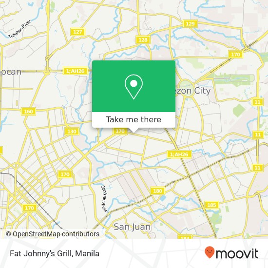 Fat Johnny's Grill, South Ave Laging Handa, Quezon City map