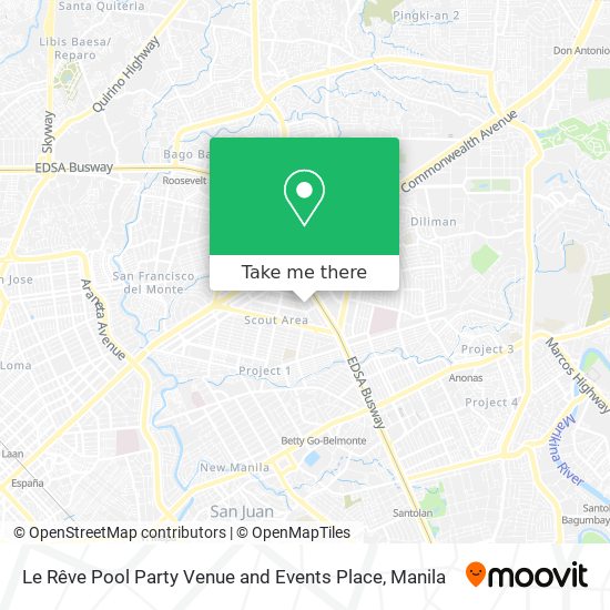 Le Rêve Pool Party Venue and Events Place map